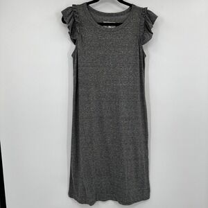 Current/Elliott Heather Grey Ruffle Muscle‎ Dress Size 2 Clean Girl Minimalist